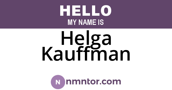 Helga Kauffman