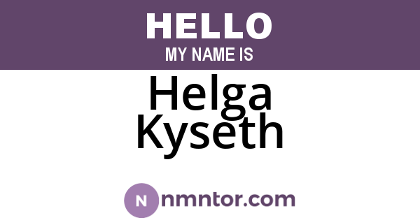 Helga Kyseth