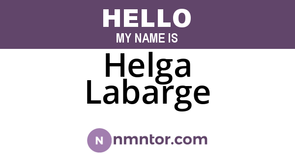 Helga Labarge