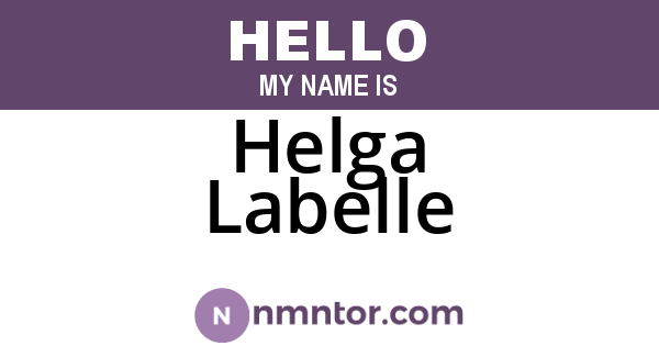 Helga Labelle