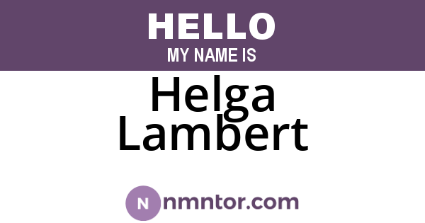 Helga Lambert