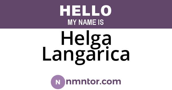 Helga Langarica