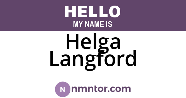 Helga Langford