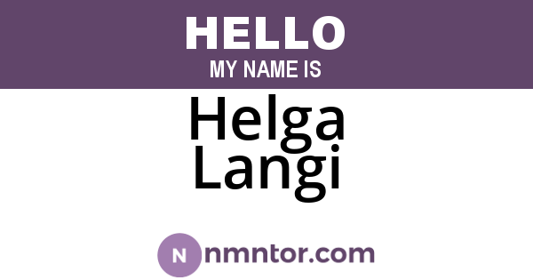 Helga Langi