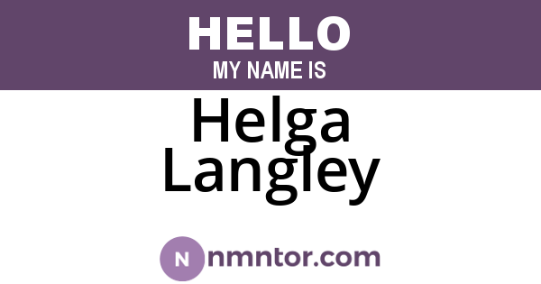 Helga Langley