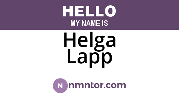 Helga Lapp