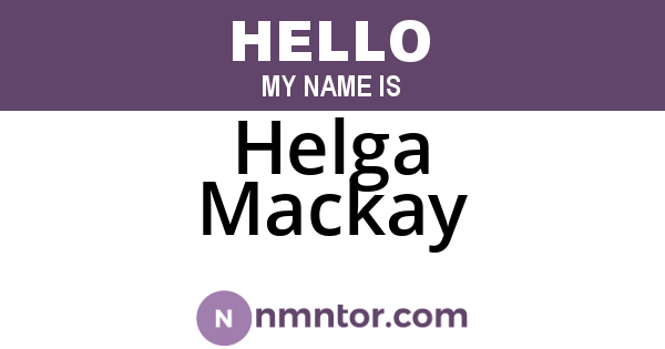 Helga Mackay