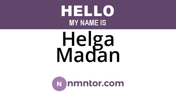 Helga Madan
