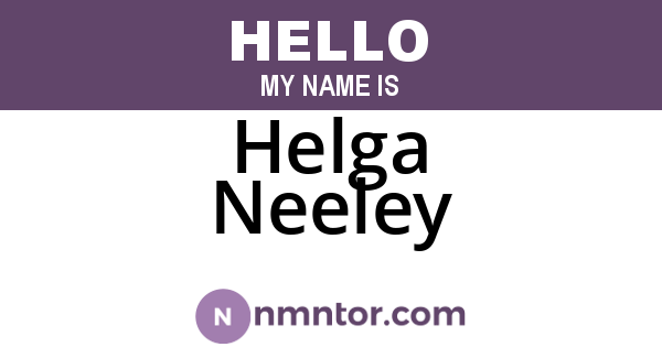 Helga Neeley