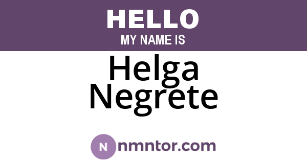 Helga Negrete