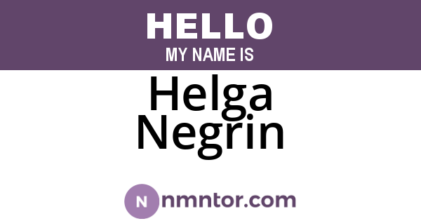 Helga Negrin