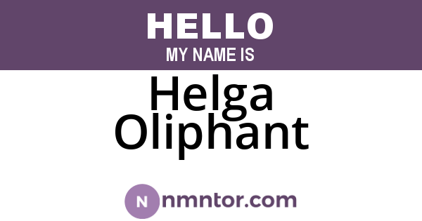 Helga Oliphant