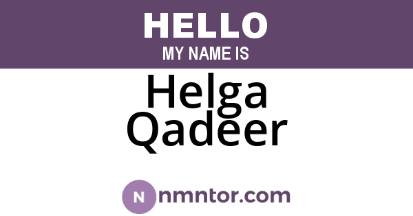 Helga Qadeer