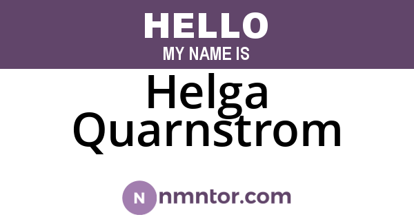 Helga Quarnstrom