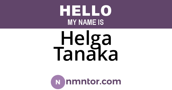 Helga Tanaka