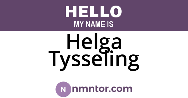 Helga Tysseling