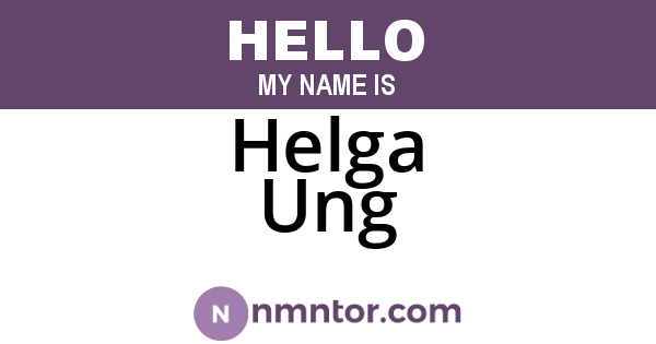 Helga Ung