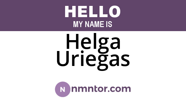 Helga Uriegas