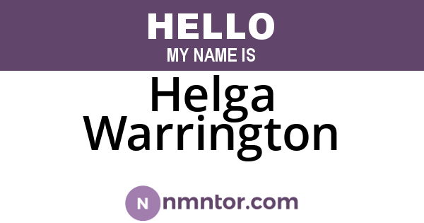 Helga Warrington