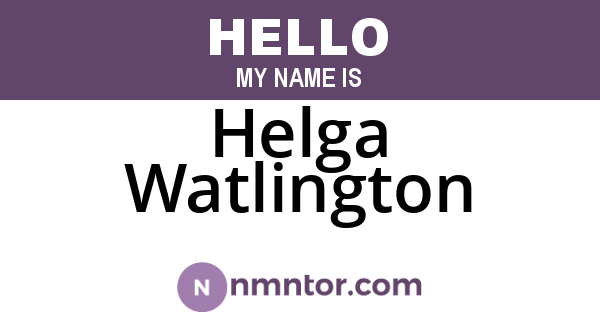 Helga Watlington