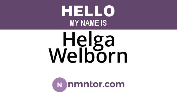 Helga Welborn