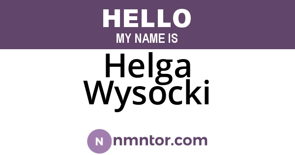 Helga Wysocki