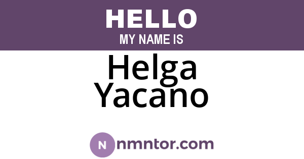 Helga Yacano