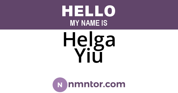 Helga Yiu
