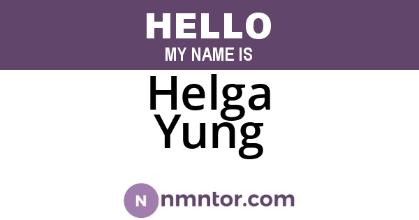Helga Yung