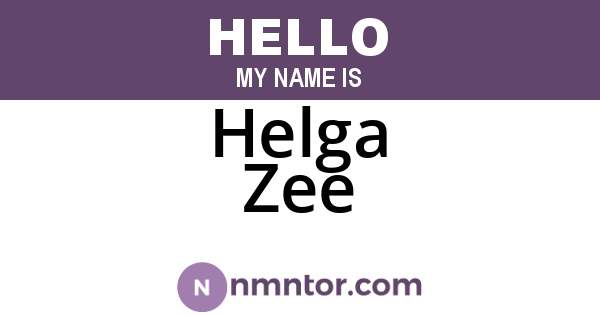 Helga Zee