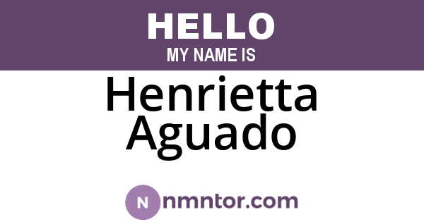 Henrietta Aguado