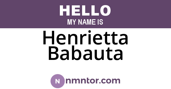 Henrietta Babauta