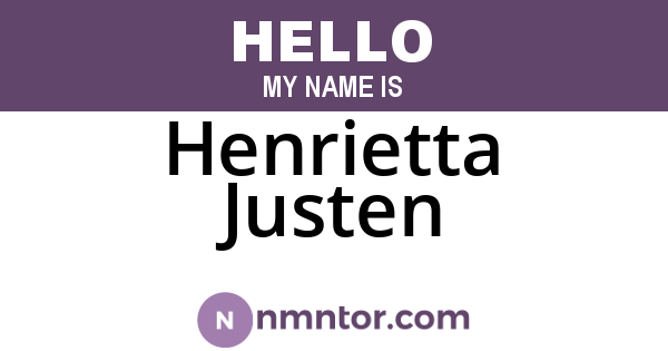 Henrietta Justen