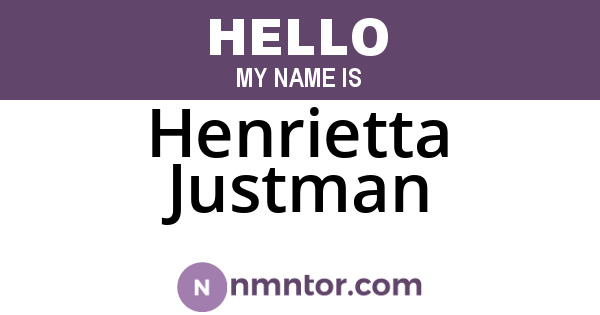 Henrietta Justman