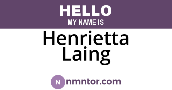 Henrietta Laing