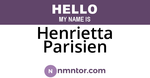Henrietta Parisien