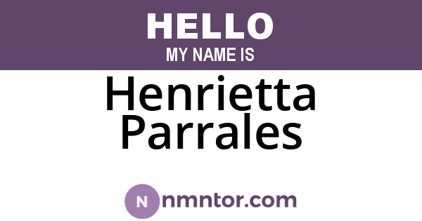 Henrietta Parrales