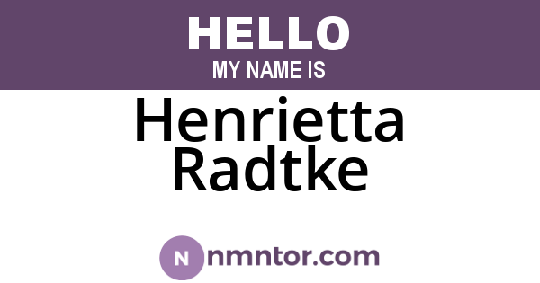 Henrietta Radtke