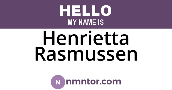 Henrietta Rasmussen