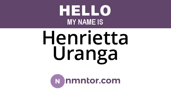 Henrietta Uranga