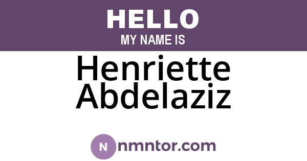 Henriette Abdelaziz