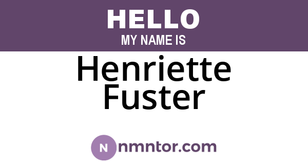 Henriette Fuster