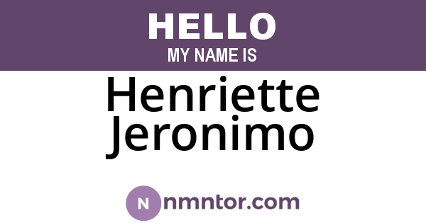 Henriette Jeronimo
