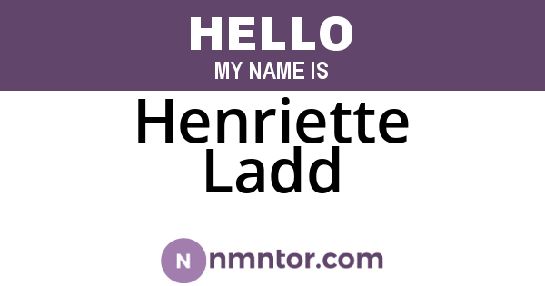 Henriette Ladd