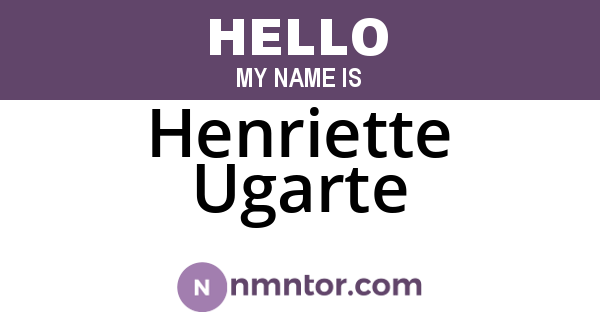 Henriette Ugarte