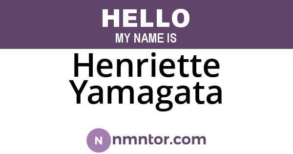 Henriette Yamagata