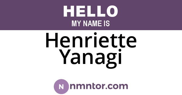 Henriette Yanagi