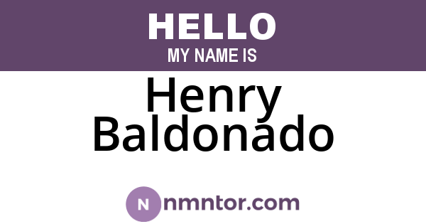 Henry Baldonado
