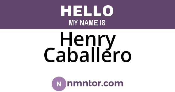 Henry Caballero