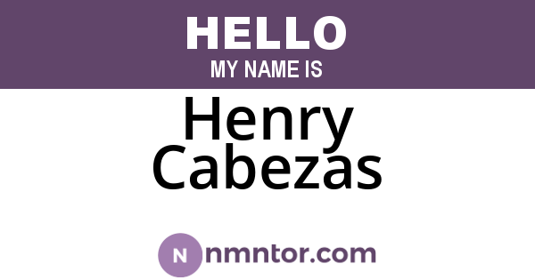 Henry Cabezas